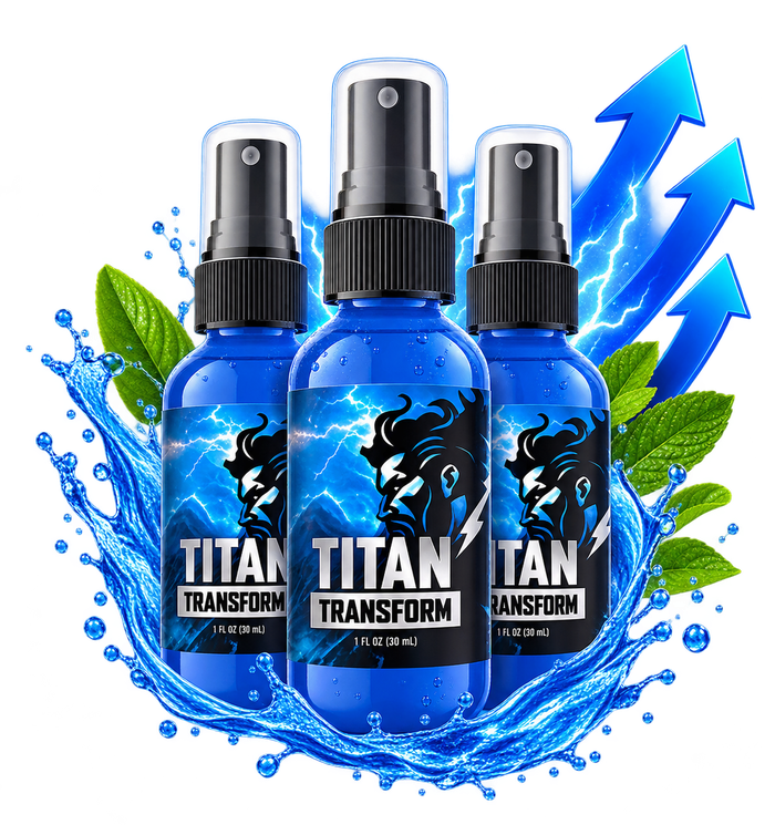 Titan Transform bottles with water splash